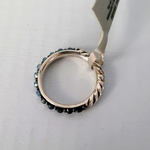 David Yurman Berry Blue Topaz Band Ring